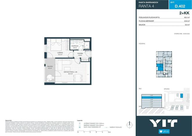 Prodej bytu 2+kk, Praha - Hlubočepy, Wassermannova, 44 m2