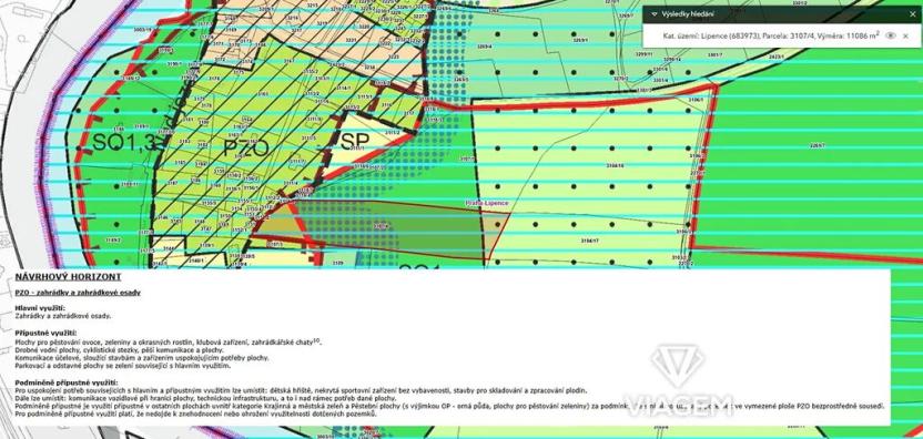 Prodej zahrady, Praha - Lipence, 11113 m2