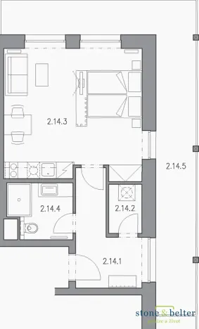 Prodej bytu 1+kk, Černý Důl, 40 m2