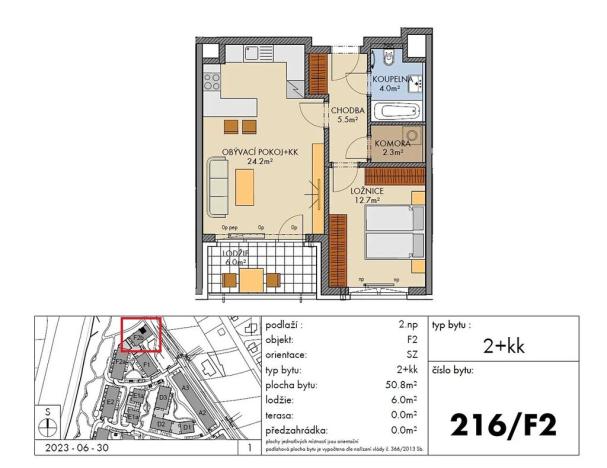 Prodej bytu 2+kk, Praha - Ruzyně, Stočesova, 51 m2