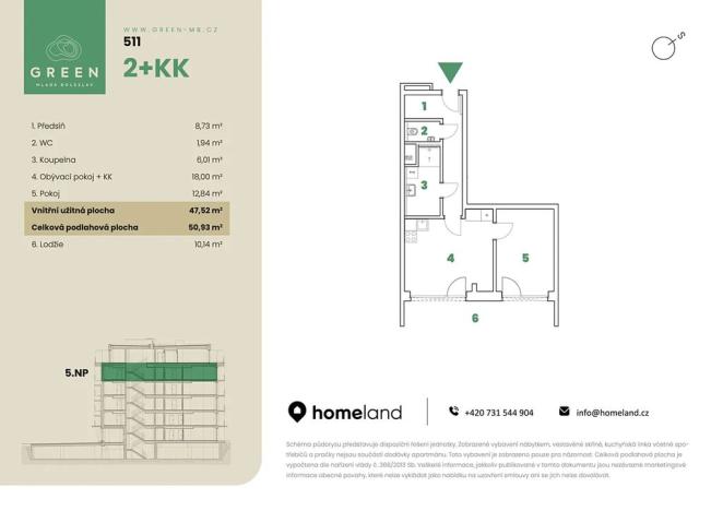 Prodej bytu 2+kk, Mladá Boleslav, 51 m2