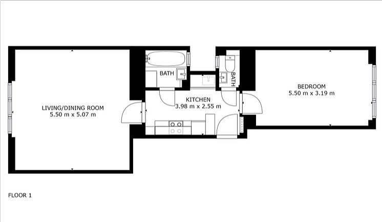 Pronájem bytu 2+kk, Praha - Vysočany, Pod strojírnami, 52 m2