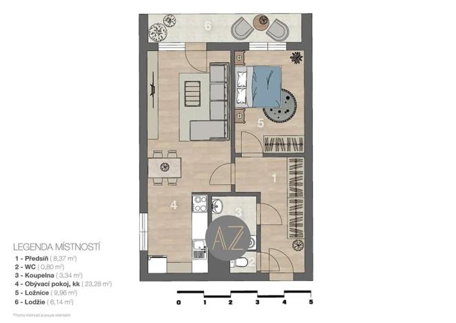 Prodej bytu 2+kk, Praha - Krč, Kukučínova, 46 m2