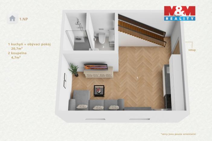 Prodej chaty, Karlovy Vary - Stará Role, 47 m2