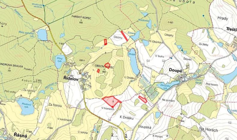 Prodej pole, Řídelov, 68053 m2