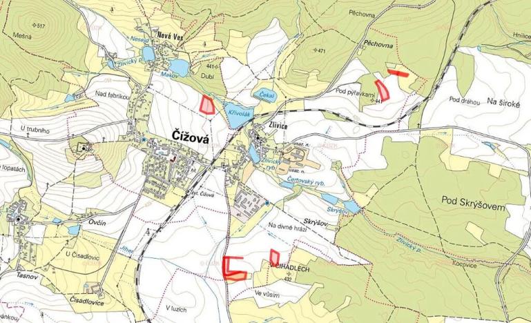 Prodej pole, Čížová, 24690 m2