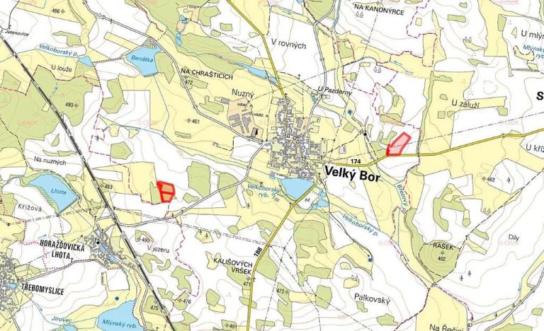 Prodej pole, Velký Bor, 34439 m2