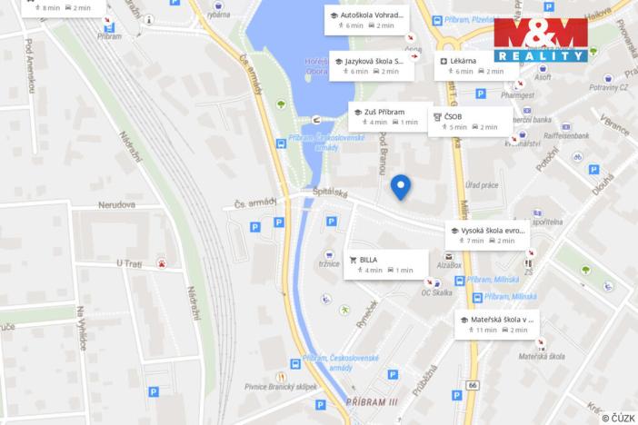 Pronájem bytu 1+kk, Příbram - Příbram I, Špitálská, 29 m2