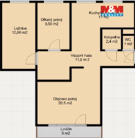 Prodej bytu 3+1, Praha - Záběhlice, Svojšovická, 80 m2