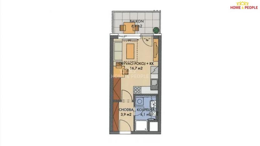 Prodej bytu 1+kk, Praha - Hlubočepy, Gollové, 26 m2