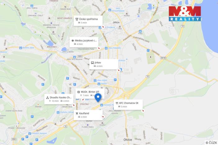 Pronájem bytu 1+1, Chomutov, Jirkovská, 35 m2