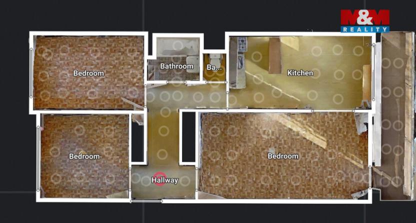 Prodej bytu 3+1, Praha - Kobylisy, Klíčanská, 76 m2