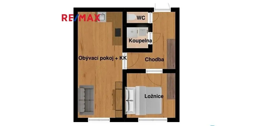Pronájem bytu 2+kk, Praha - Braník, Novodvorská, 40 m2