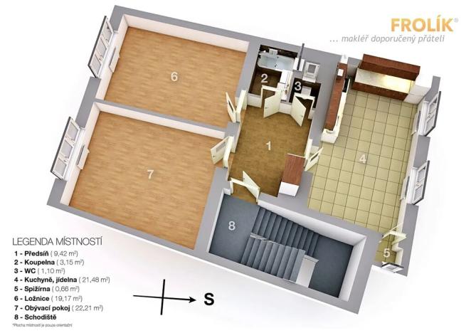 Pronájem bytu 2+1, Praha - Střešovice, Na Petynce, 77 m2