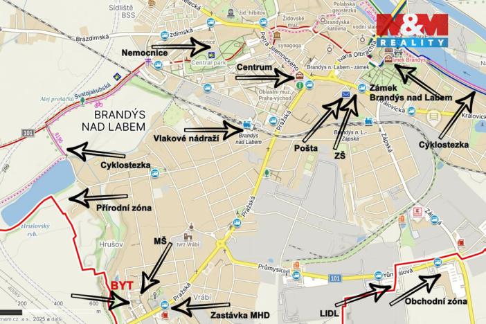 Pronájem bytu 2+kk, Brandýs nad Labem-Stará Boleslav - Brandýs nad Labem, 52 m2