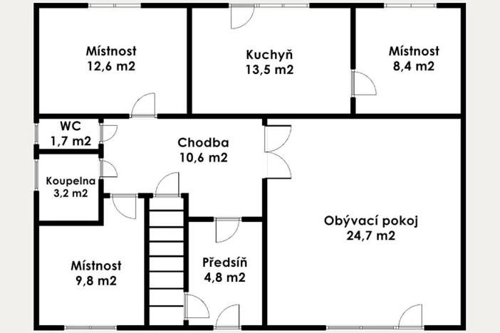 Prodej rodinného domu, Černouček, 89 m2