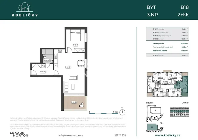 Prodej bytu 2+kk, Praha - Kbely, Hůlkova, 58 m2