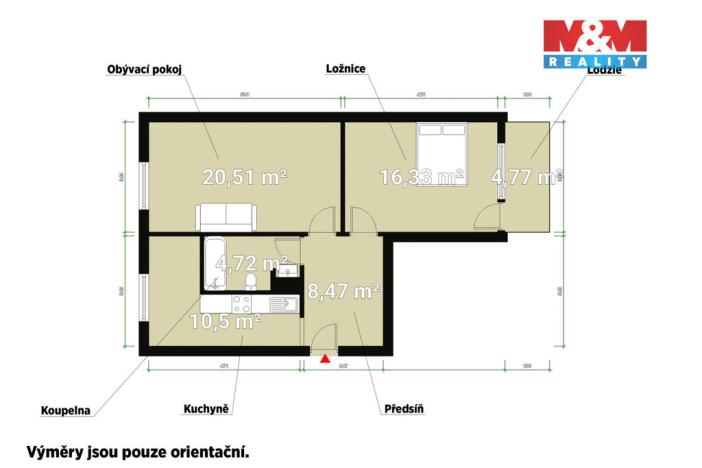 Prodej bytu 2+1, Rokycany - Nové Město, Soukenická, 62 m2