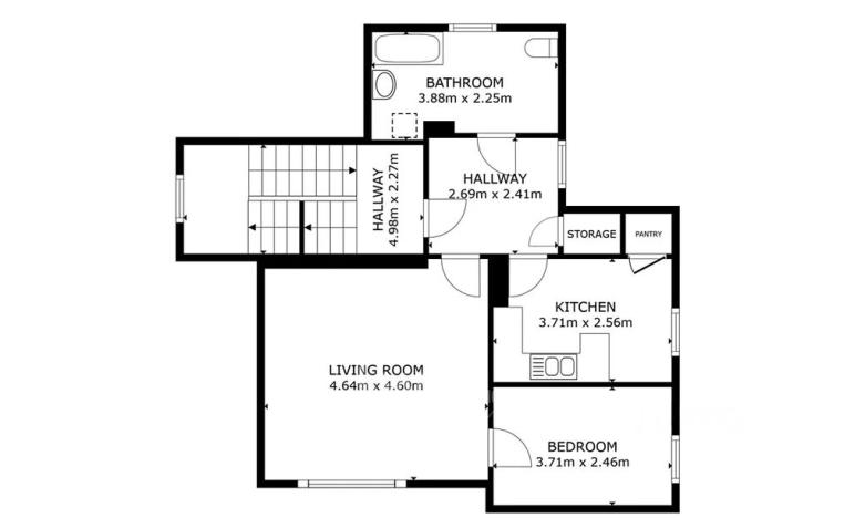 Pronájem bytu 2+1, Praha - Modřany, Do čtvrti, 56 m2