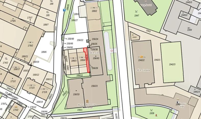 Prodej pozemku, Boskovice, 51 m2