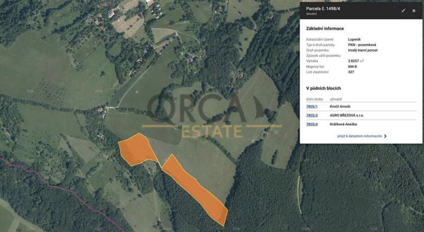Prodej pole, Lopeník, 1413 m2