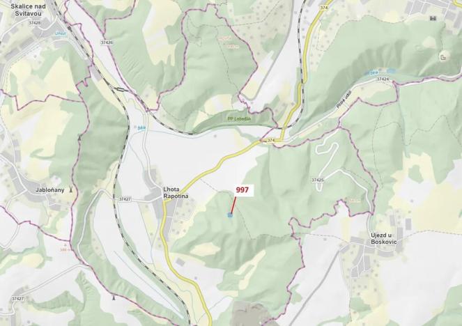 Dražba lesa, Lhota Rapotina, 1938 m2