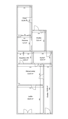 Pronájem rodinného domu, Opatovice, Sportovní, 76 m2