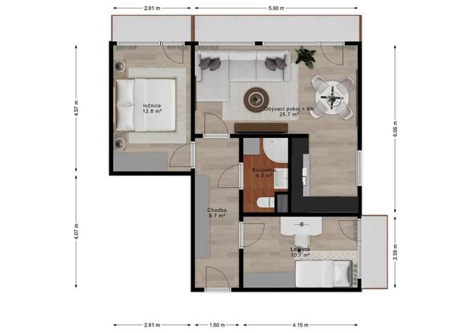 Prodej bytu 3+1, Kladno, Čs. armády, 75 m2