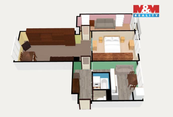 Prodej bytu 3+1, Cheb, Na Hradčanech, 64 m2