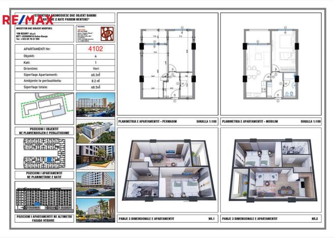 Prodej bytu 2+kk, Golem, Kavajë, Albánie, 60 m2