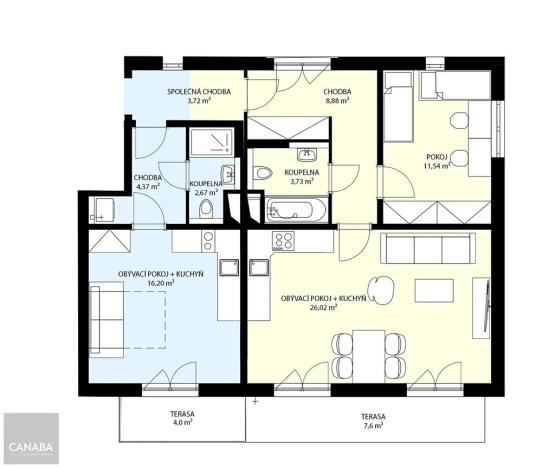 Prodej bytu 2+kk, Praha - Dubeč, Lipové náměstí, 60 m2