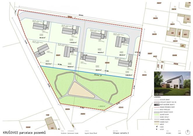 Prodej pozemku pro bydlení, Krušovice, Nová, 14406 m2