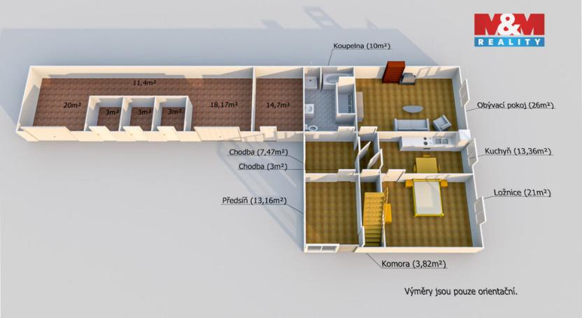 Prodej chalupy, Zemětice, 91 m2