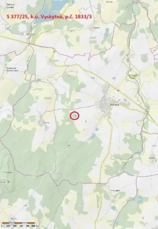 Prodej lesa, Vyskytná, 1907 m2