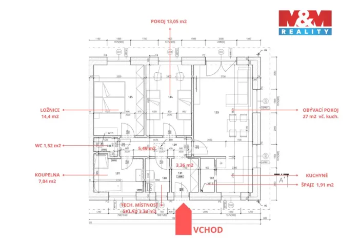 Prodej rodinného domu, Nýřany - Kamenný Újezd, 77 m2