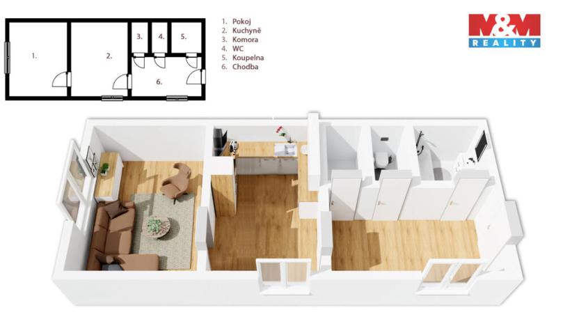 Prodej bytu 2+kk, Brněnec, 83 m2