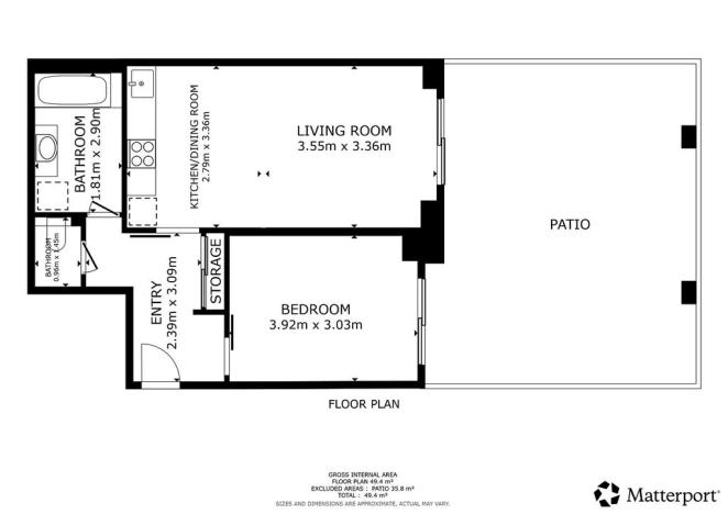 Prodej bytu 2+kk, Veleň - Mírovice, Polní, 49 m2