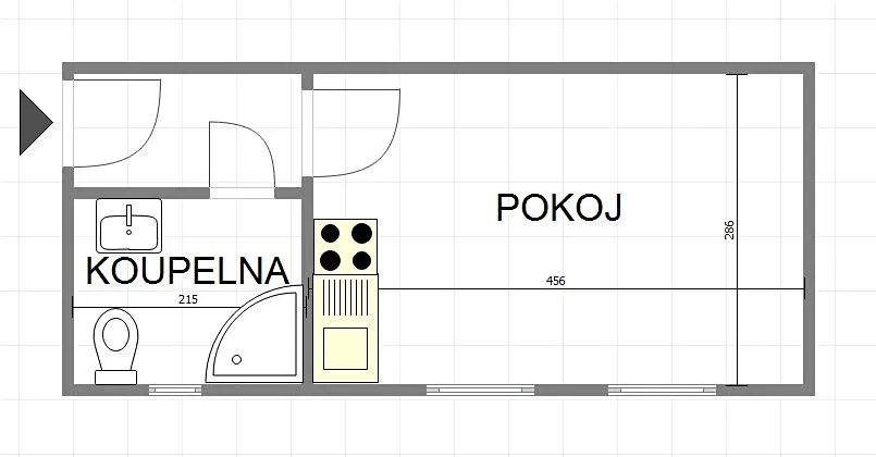 Pronájem bytu 1+kk, Uherský Brod, Bož. Němcové, 18 m2