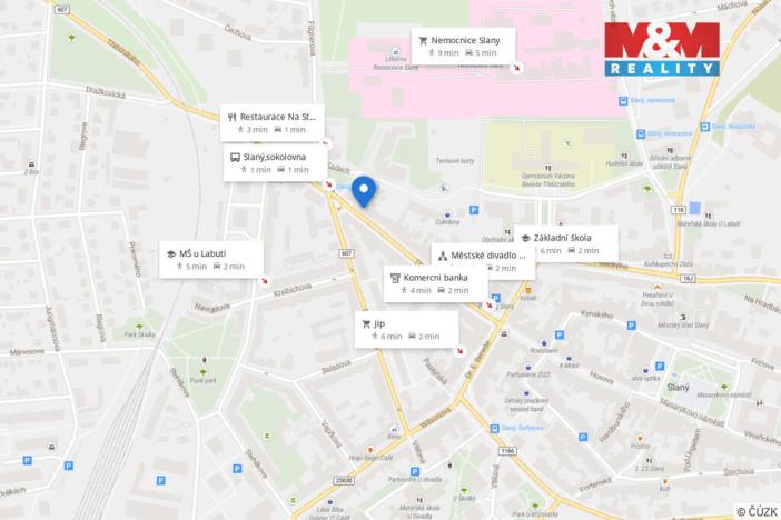 Pronájem obchodního prostoru, Slaný, Třebízského, 50 m2