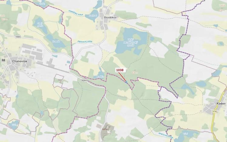 Dražba lesa, Hradiště, 1028 m2