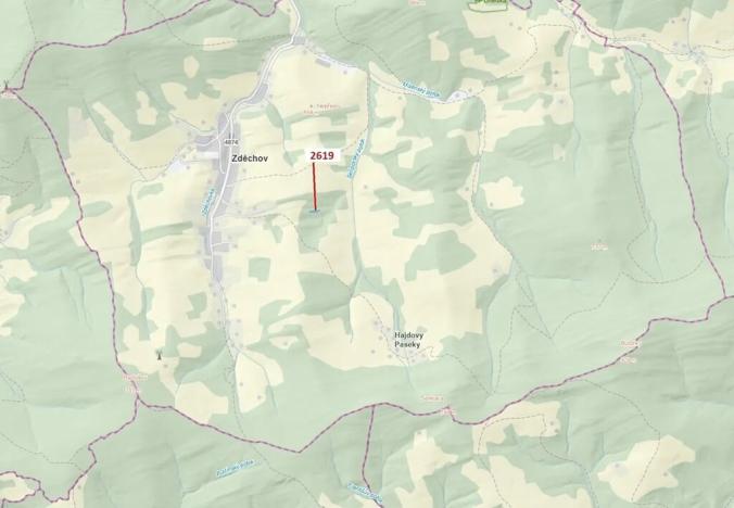 Dražba lesa, Zděchov, 867 m2