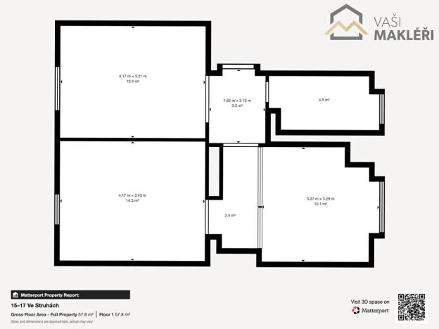 Pronájem bytu 2+1, Praha - Bubeneč, Ve struhách, 50 m2