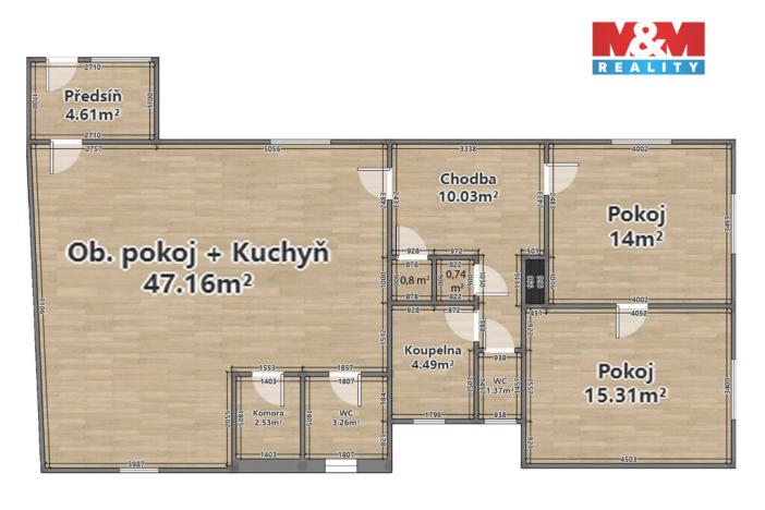 Pronájem bytu 3+kk, Čečovice, 104 m2