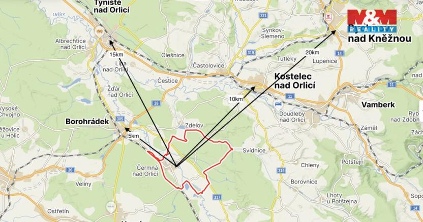 Prodej pozemku pro bydlení, Čermná nad Orlicí - Číčová, 1430 m2