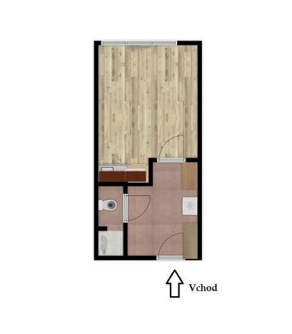 Pronájem bytu 1+kk, Brno - Lesná, Halasovo náměstí, 21 m2