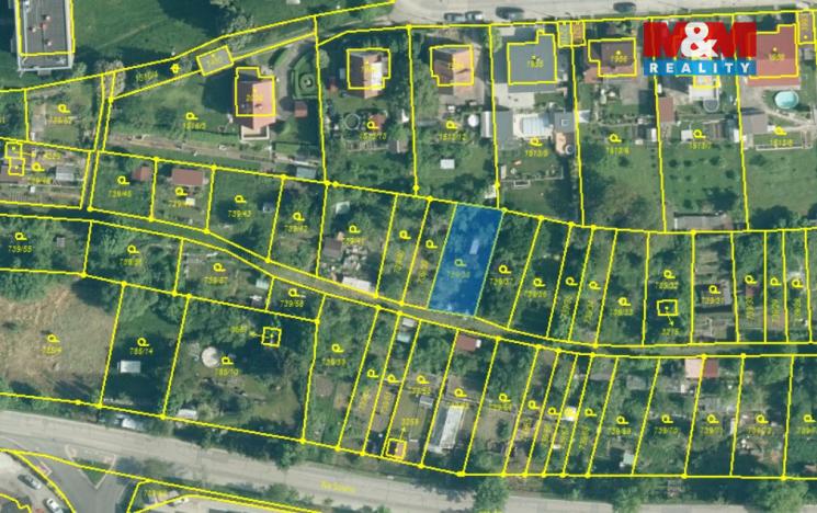 Prodej zahrady, Český Krumlov, Na Svahu, 323 m2