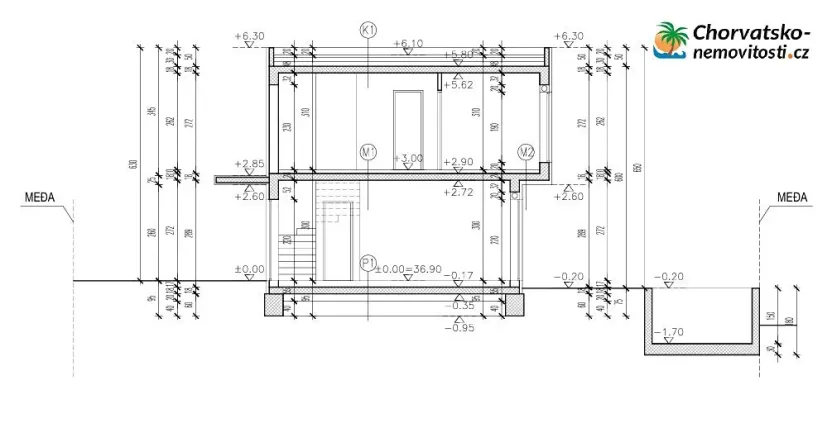 Prodej rodinného domu, Mandre, Chorvatsko, 88 m2