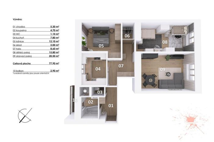 Prodej bytu 3+1, Praha - Libeň, Lihovarská, 78 m2