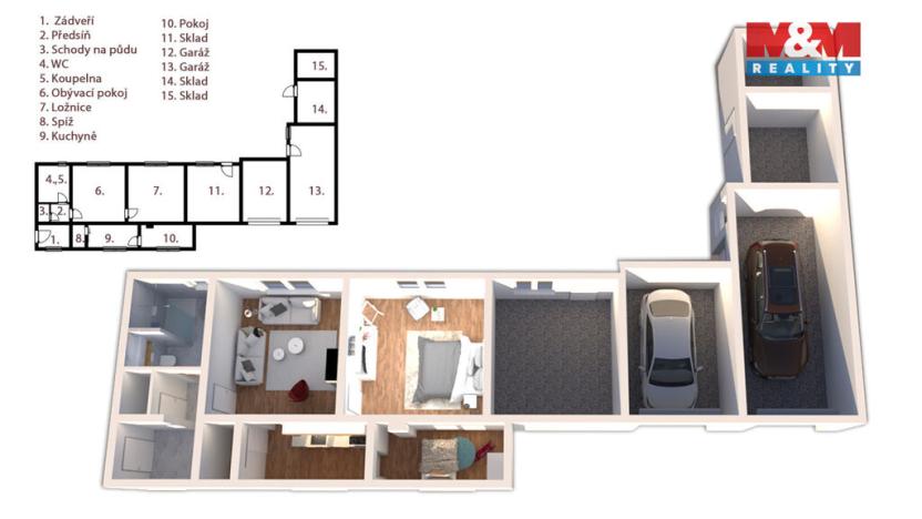 Prodej rodinného domu, Žandov, Nádražní, 88 m2