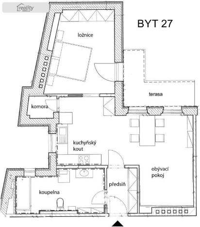 Pronájem bytu 2+kk, Praha - Nové Město, Na Poříčí, 64 m2